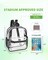 Clear Backpack for Stadium Events, 12x11x4.5 Inch Small Clear Backpack for Concert Festival Sports Outdoor - Black